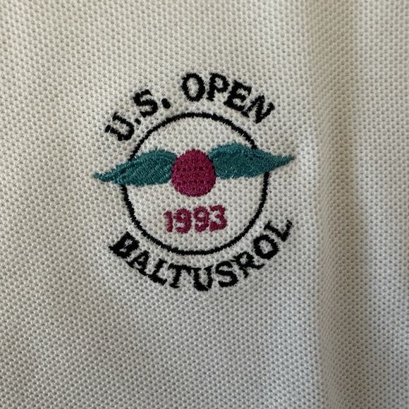 Vintage US Open 1993 Baltusrol Polo Golf Izod Club Mens Size XXL White NWT - Picture 4 of 4